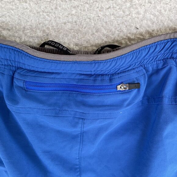 Brooks Equilibrium Shorts Womens Large Blue Running Cycling Back Pocket - Picture 8 of 14